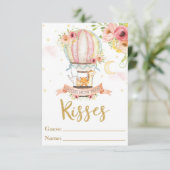 熱気球の動物は数を推測キスカード 招待状 (スタンド正面)