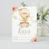 熱気球の動物は数を推測キスカード 招待状 (スタンド正面)