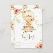 熱気球の動物は数を推測キスカード 招待状 (正面/裏面)