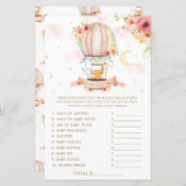 熱気球の動物は正しい価格のゲームを推測 (正面/裏面)