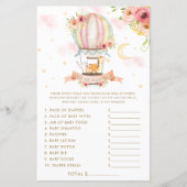 熱気球の動物は正しい価格のゲームを推測 (正面)