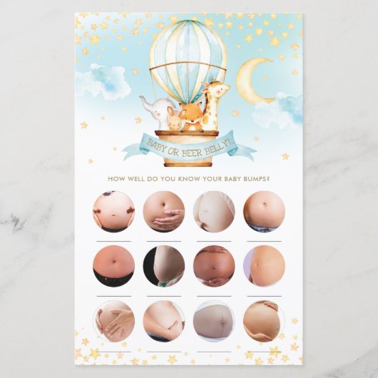 熱気球の動物ベビーまたはビールベリーゲーム (正面)