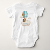 熱気球の可愛いクマベビーボディスーツ ベビーボディスーツ (裏面)