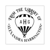 熱気球の名前3イニシャルライブラリ本 ラバースタンプ (インプリント)