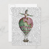 熱気球の女性2 ポストカード (正面/裏面)