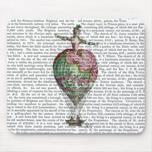 熱気球の女性2 マウスパッド (正面)