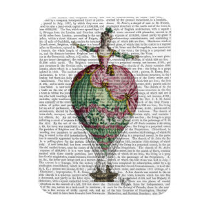 熱気球の女性2 マグネット