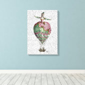 熱気球の女性 キャンバスプリント (インサイチュ (ウッドフロア))