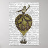 熱気球の女性 ポスター (正面)