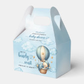 熱気球の好意ボックスで眠っているテディベア フェイバーボックス (裏面サイド)