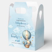 熱気球の好意ボックスで眠っているテディベア フェイバーボックス (オープン)