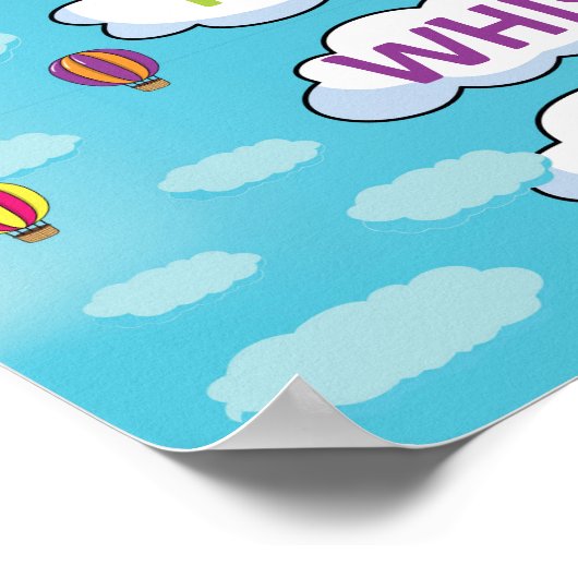 熱気球の教室の音声レベルグラフ ポスター (角)