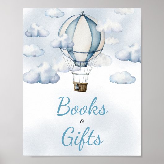 . .熱気球の本や贈り物を冒険へ ポスター (正面)