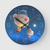 熱気球の正方形の壁時計 ラウンド壁時計 (正面)