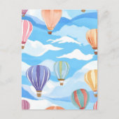 熱気球の水の絵を描色 ポストカード (正面)