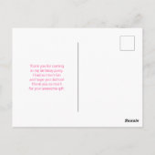 熱気球の水の色のパターンありがとう ポストカード (裏面)