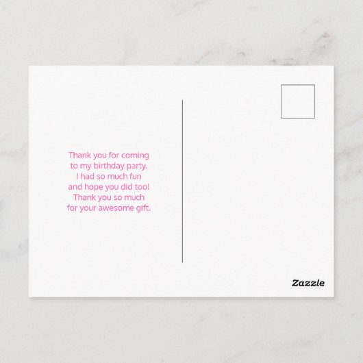 熱気球の水の色のパターンありがとう ポストカード (裏面)