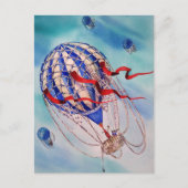 熱気球の水の色の高騰 ポストカード (正面)