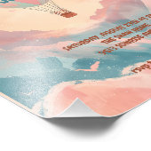 熱気球の水の色ベビーシャワー フォトプリント            (角)