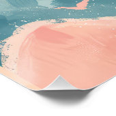 熱気球の水の色ベビーシャワー ポスター (コーナー)