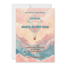 熱気球の水の色ベビーシャワー