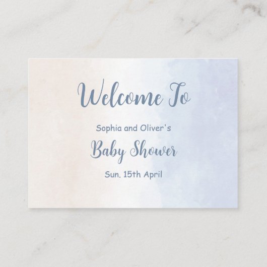 熱気球の海の波少年の赤ちゃんシャワー本 エンクロージャーカード (裏面)