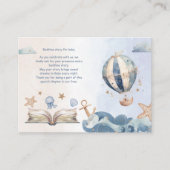 熱気球の海の波少年の赤ちゃんシャワー本 エンクロージャーカード (正面)