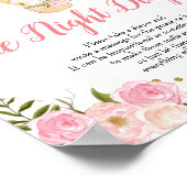 熱気球の深夜おむつ赤ちゃんシャワー ポスター (角)