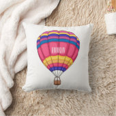 熱気球の漫画イラストレーション クッション (ブランケット)