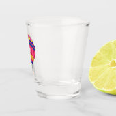 熱気球の漫画イラストレーション ショットグラス (右)