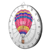 熱気球の漫画イラストレーション ダーツボード (正面右)