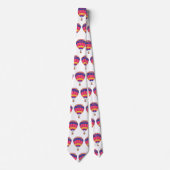 熱気球の漫画イラストレーション ネクタイ (正面)