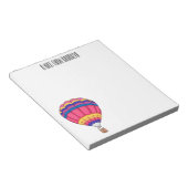 熱気球の漫画イラストレーション ノートパッド (アングル)