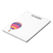 熱気球の漫画イラストレーション ノートパッド (回転)