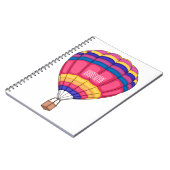 熱気球の漫画イラストレーション ノートブック (左側)