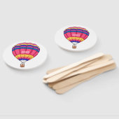 熱気球の漫画イラストレーション ハンドファン (組立なし)