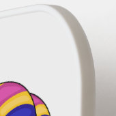 熱気球の漫画イラストレーション ピックルボールラケット (左詳細)