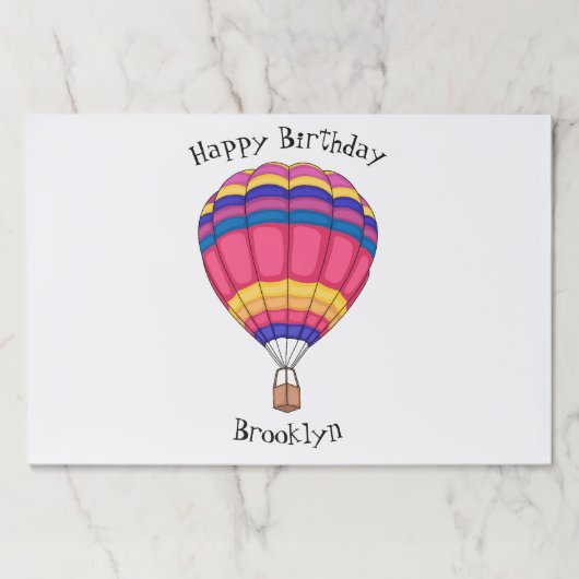 熱気球の漫画イラストレーション ペーパーパッド (正面)