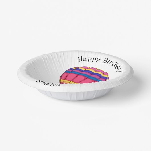 熱気球の漫画イラストレーション ペーパーボウル (傾斜あり)