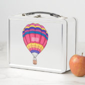 熱気球の漫画イラストレーション メタルランチボックス (インサイチュ)