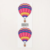 熱気球の漫画イラストレーション ヨガマット (裏面)