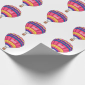 熱気球の漫画イラストレーション ラッピングペーパー (角)