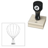 熱気球の漫画イラストレーション ラバースタンプ (押印)
