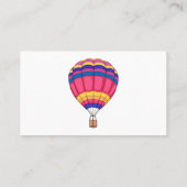 熱気球の漫画イラストレーション 名刺 (裏面)