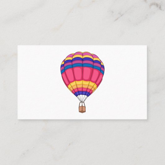 熱気球の漫画イラストレーション 名刺 (裏面)
