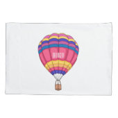 熱気球の漫画イラストレーション 枕カバー (裏面)