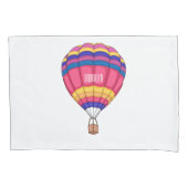 熱気球の漫画イラストレーション 枕カバー (正面)