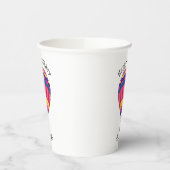 熱気球の漫画イラストレーション 紙コップ (左)