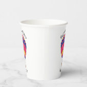 熱気球の漫画イラストレーション 紙コップ (右)