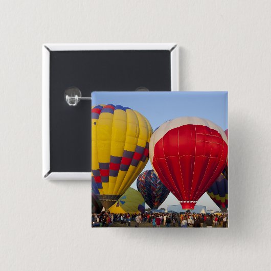 熱気球の発射 缶バッジ (正面&裏面)